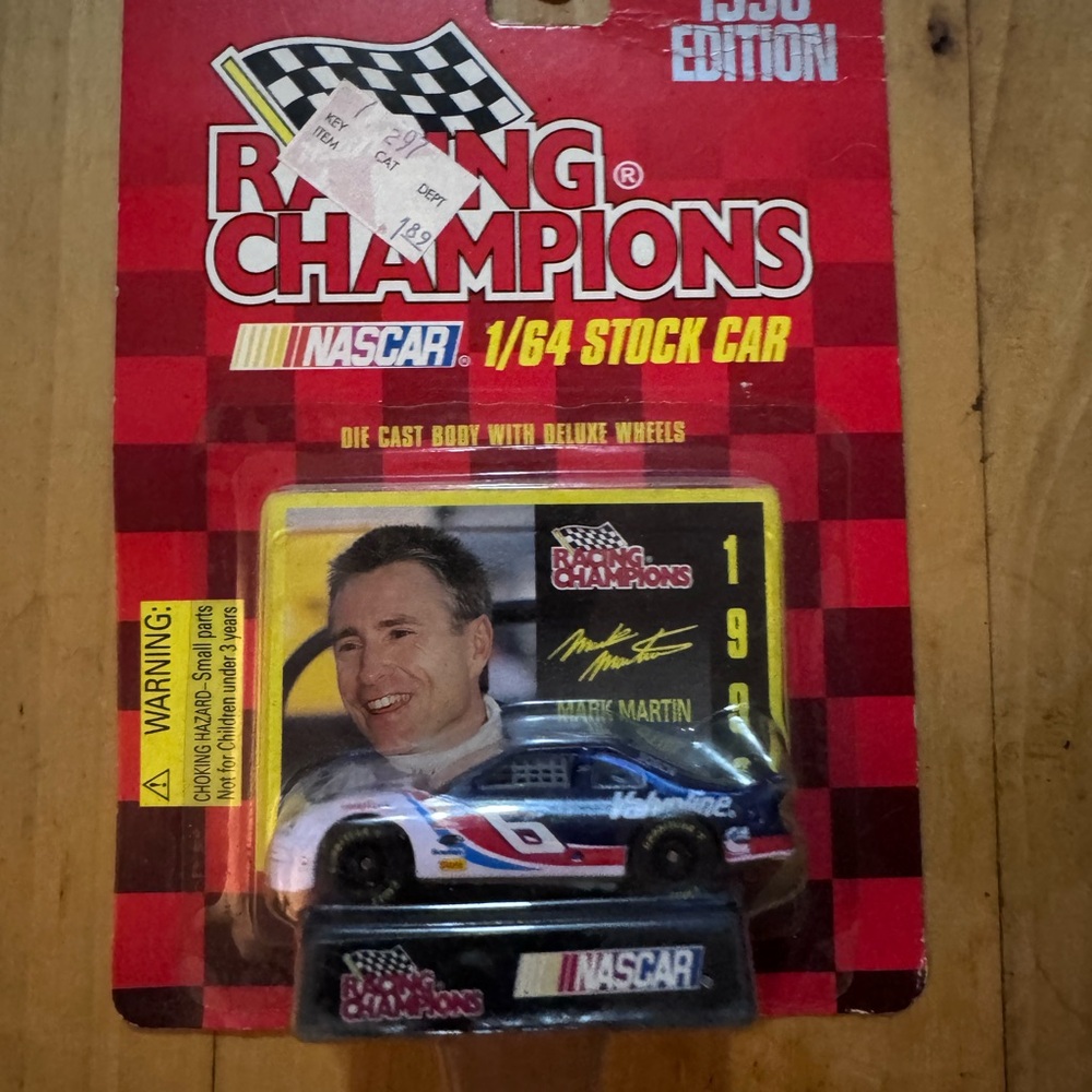 Nascar Racing Champions 1/64 Stock Car - Black, White, Blue
